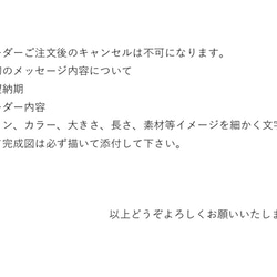 個別オーダーについて 3枚目の画像