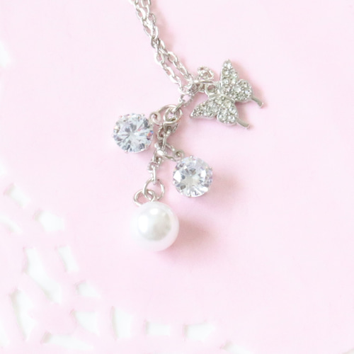ハンドメイドシュシュM-3826♡花柄オーガンジー♡ 刺繍入りオーガンジー】ハリのあるオーガンジーを2枚重ねた