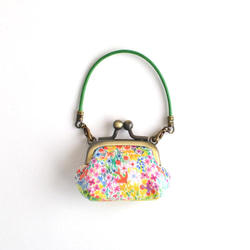 Tiny kiss lock purse keychain "Royal Oak House" Green [101] 第1張的照片