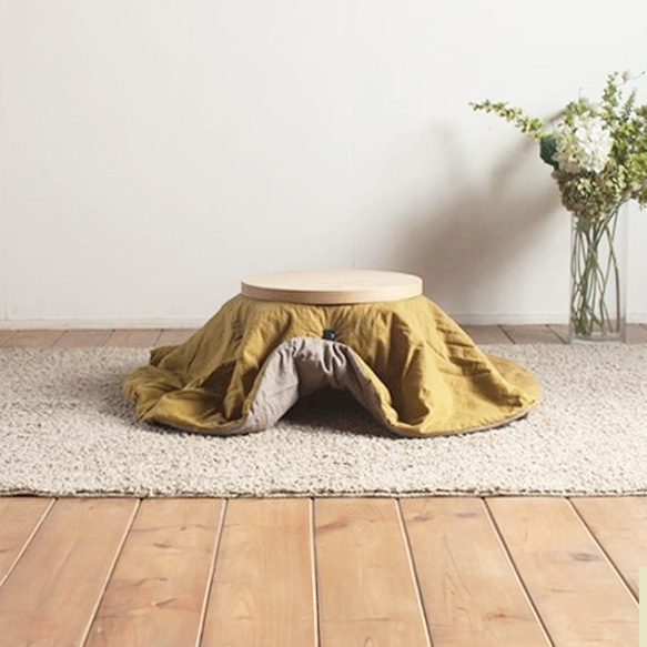 くりのねこたつ（マスタードカラーかけ布団付）猫用こたつ 子犬用こたつ ペット用こたつ 