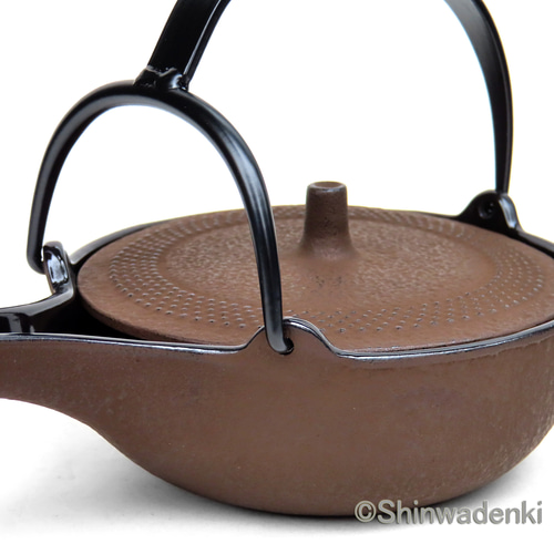 南部鉄器 酒器 徳利 平燗瓶0.25L 日本製 内面・蓋裏ホーロー加工