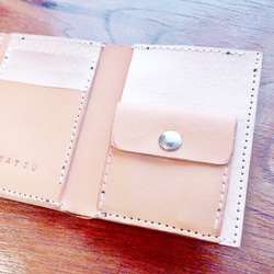 三つ折り財布 メンズ レディース 本革 ヌメ革 サドルレザー PWHW3 11枚目の画像