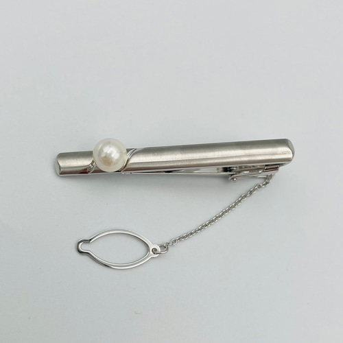 本真珠ネクタイピン パールタイタック 真珠 ネクタイピン あこや本真珠 大珠9mm