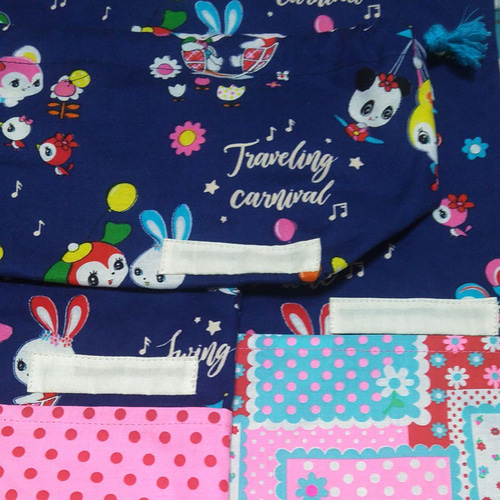 入園・入学準備】アニマル ランチマット＆給食袋／巾着／コップ袋