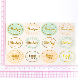 【240枚】 サンキューシール  フラワー柄 3枚目の画像