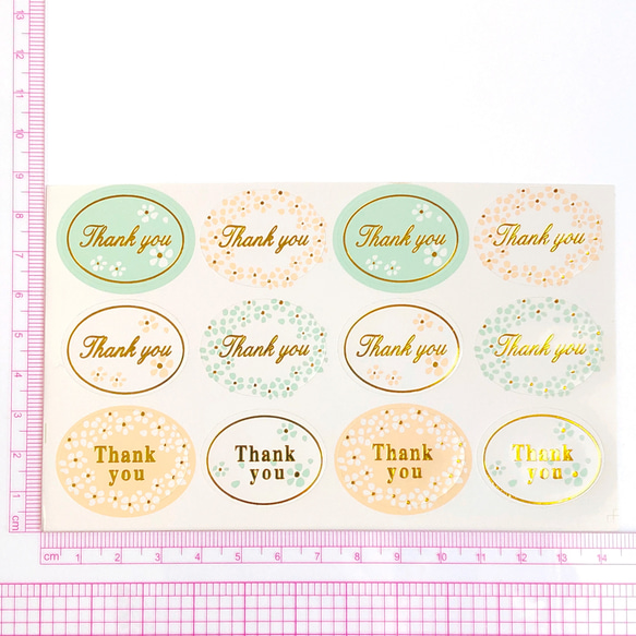 【240枚】 サンキューシール  フラワー柄 3枚目の画像