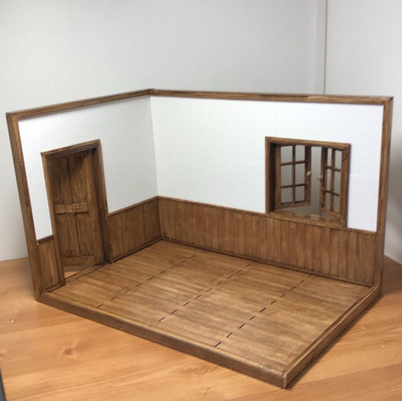 MIMAMI様専用L字型ドールハウス  1/12サイズ ミニチュア家具 2枚目の画像