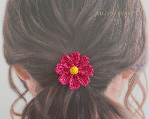 コスモス 秋の里 うさぎ ヘアゴム