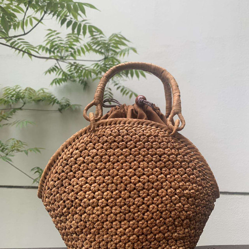 新品☆職人手作り良品 山葡萄かごバッグ 手編み山葡萄籠バッグ
