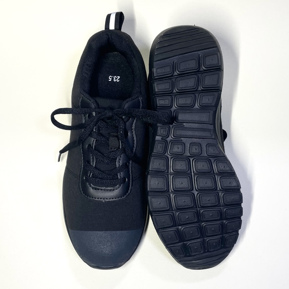 超輕雙色運動鞋（全黑）22.5cm~25.0cm 鞋頭顏色半訂可 第7張的照片