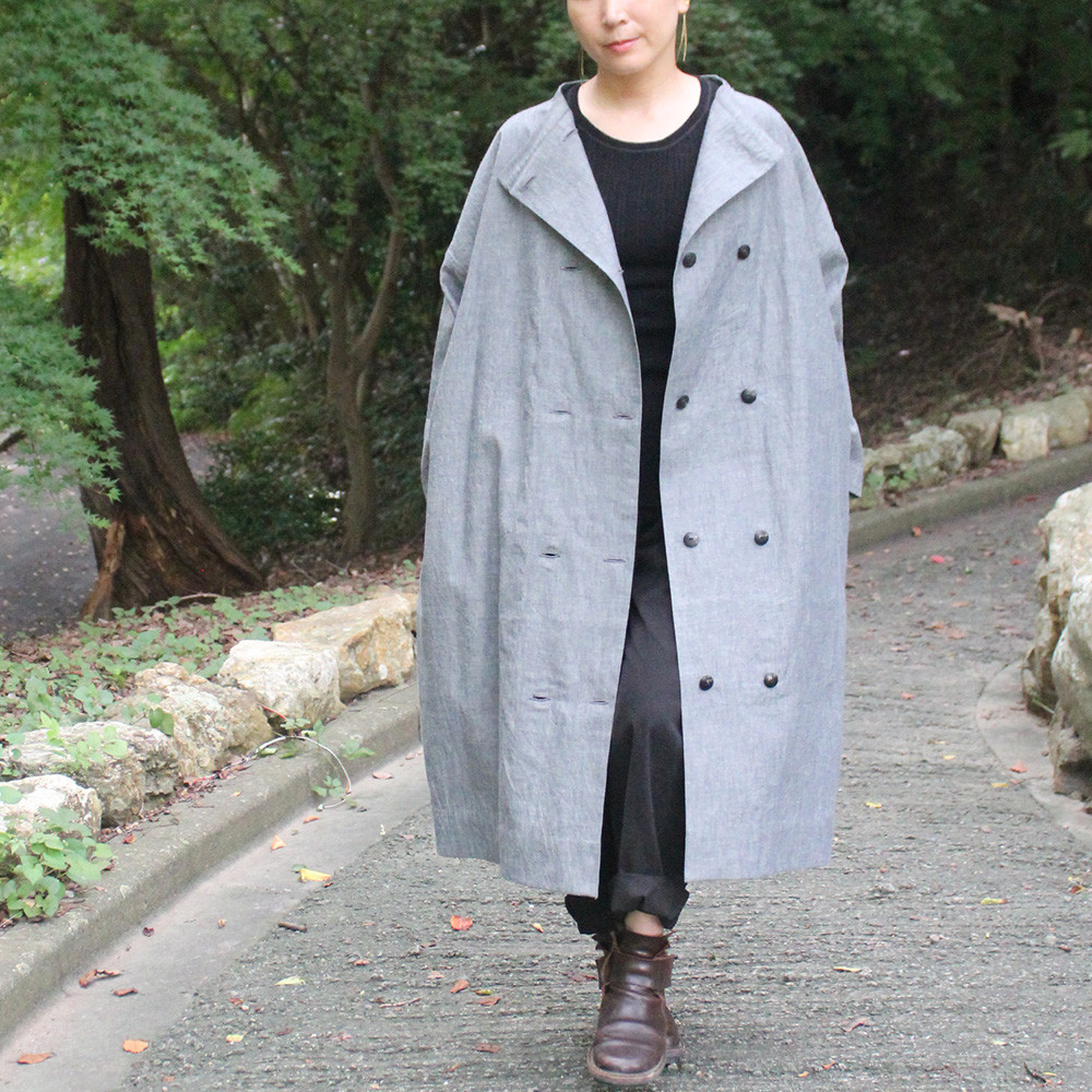 スリット ロングコート アルバムディファミリア ボタン ポケット