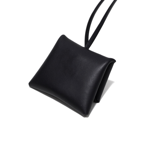 【未使用】LEATHER COIN CASE キーケース　ブラック Square coin case / コインケース キーケース キーストラップ