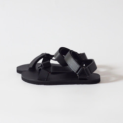 【即日発送／送料無料】足に馴染むレザーサンダル 「Sandals (black)」 5枚目の画像