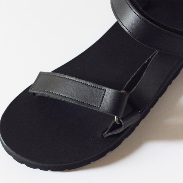 【即日発送／送料無料】足に馴染むレザーサンダル 「Sandals (black)」 7枚目の画像