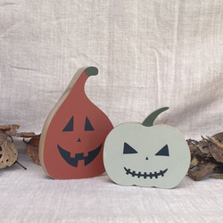 【送料無料】ハロウィン 飾り かぼちゃ Ｌサイズ カラー ペイント パンプキン オブジェ ジャンク レトロ 雑貨 置物 3枚目の画像
