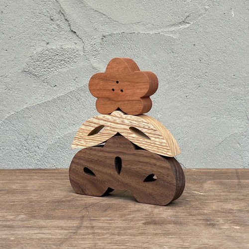 松竹梅 3段オブジェ｜松 竹 梅 縁起物 正月 置物 インテリア 和モダン