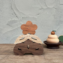 松竹梅 3段オブジェ｜松 竹 梅 縁起物 正月 置物 インテリア 和モダン