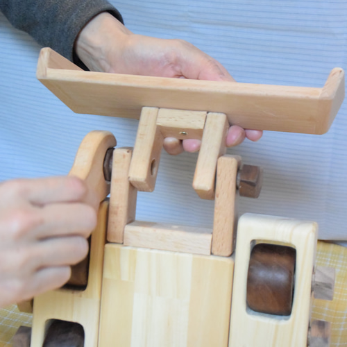匠手作り木製ショベルカー木育wood 高級おもちゃ知育玩具子供