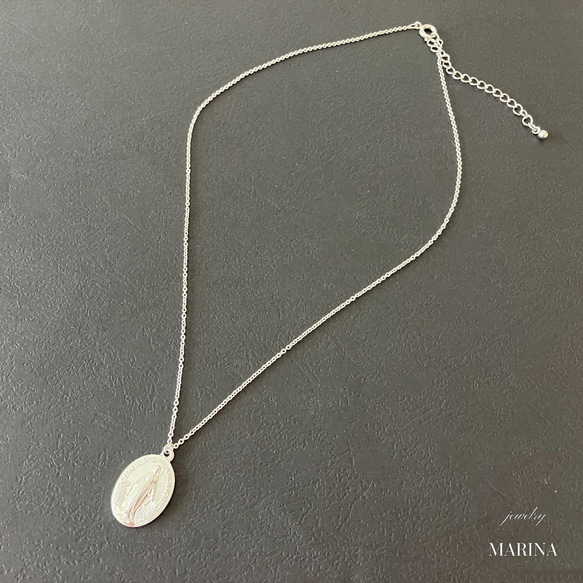 フランス奇跡のメダイのネックレス - silver chain #2 5枚目の画像