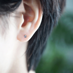 14KGF pierced earrings with 3ｍｍ Tanzanite 第2張的照片