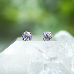 14KGF pierced earrings with 3ｍｍ Tanzanite 第1張的照片