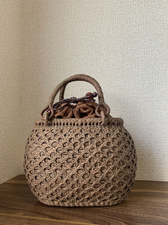 山葡萄 かごバッグ 国産 (お値下げ致しました！) かごバッグ
