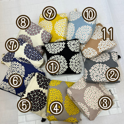 リボンポケット付き　サイドポケットが便利な　ショルダーバック　マザーバック　長さ調節可能　紫陽花⑦全11色 19枚目の画像
