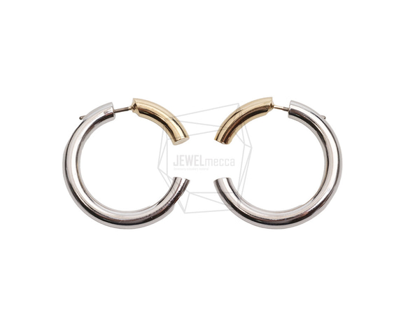 ERG-1335-G【2セット】ツートンカラーピアス,two tone Post Earring 