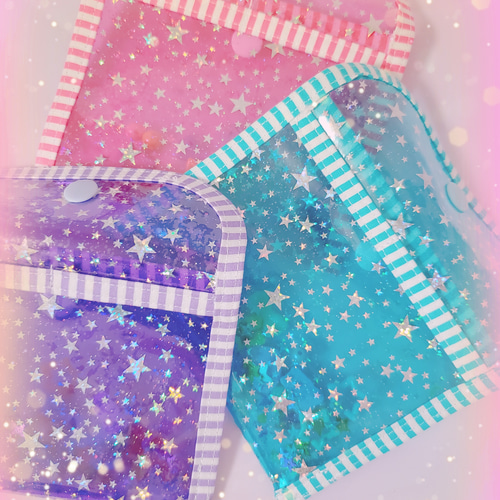 移動ポケット 星 ビニール PVC キラキラ 女の子 可愛い ゆめかわ