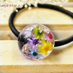 レジン＊うさちゃんフェイス フラワー ヘアゴム⟡.·*. レジン＊うさちゃんフェイス フラワー ヘアゴム౨ৎ⋆ෆ‪.*・゜‬