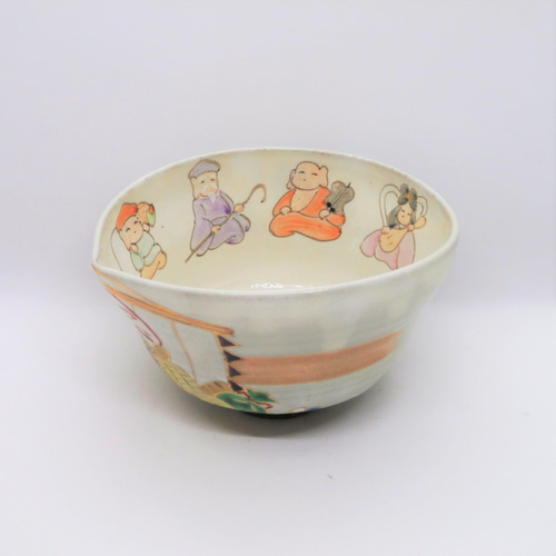 舟形茶盌「縁起物 宝船 富来（FUKU）茶盌」京焼・清水焼 京都 伝統工芸