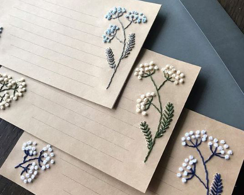 花の刺繍　シガレットカード　Mサイズ 60枚＋1枚セット　スイートピー色違い Amazon.co.jp: 花の刺繍のシガレットカード Mサイズ 60枚セット