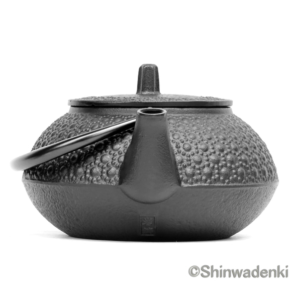 南部鐵器 岩鑄 鐵瓶 壺墊組鐵壺 5型新龜甲0.65L 日本製造 第13張的照片