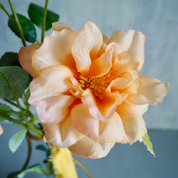 【ふんわりオレンジローズ3輪咲】｜アーティフィシャルフラワー 花瓶アレンジ| 夏｜ギフト・インテリア雑貨 8枚目の画像