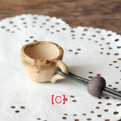 1個＊小さなマグカップのロングネックレス【A・B・C】 5枚目の画像