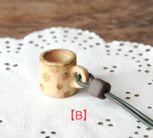 1個＊小さなマグカップのロングネックレス【A・B・C】 4枚目の画像