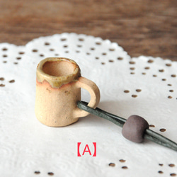 1個＊小さなマグカップのロングネックレス【A・B・C】 3枚目の画像