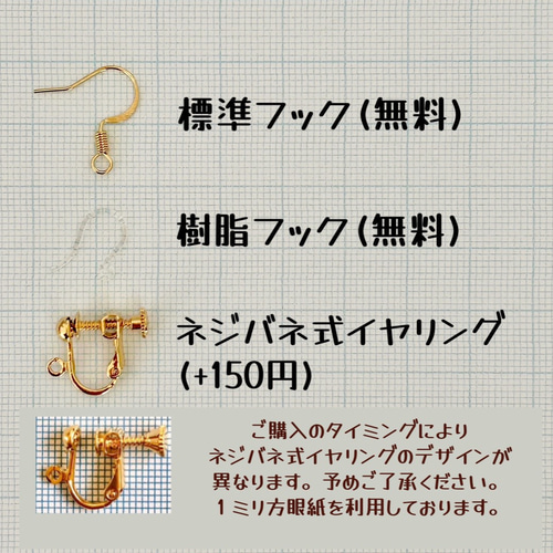 デリカビーズピアス/イヤリング ハシビロコウ ピアス（フック