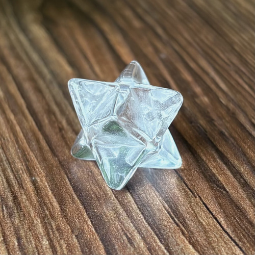 12ポイント フォーチュンマカバスター 幅約8cm スター 星 幾何学の美が宿る立体造形/水晶マカバスター/天然石 ストーン