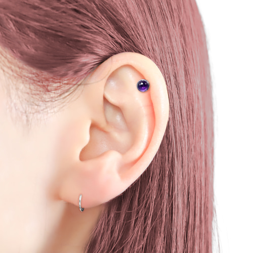 ひとつぶ天然石シリーズ アメジスト 天然石 パープル 紫 2月 誕生石