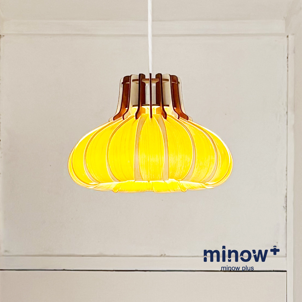 木製ペンダントライト「オニオン（ひのき）」 ｜木のあかり｜ナチュラル照明｜ひのき突板｜北欧インテリア｜癒しの空間に