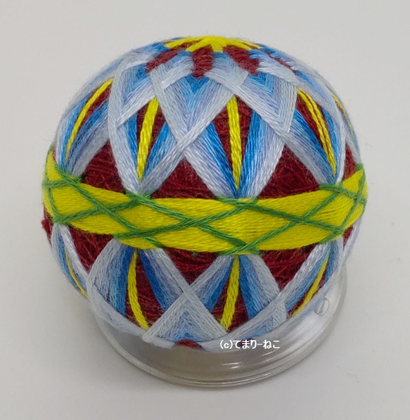 Mini Temari“Kiku”Akaji Aoba 3.8cm Temari Temari Temari 第3張的照片