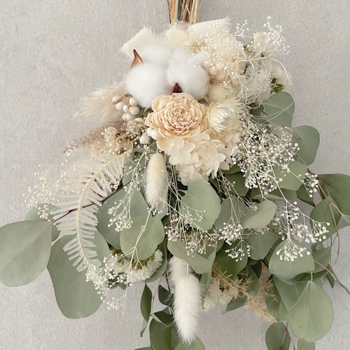 ユーカリポポラスとホワイトスワッグ ドライフラワー my craft 通販