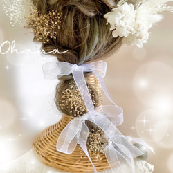 結婚式　❤︎ 髪飾り ❤︎ 成人式　振袖　袴　ウェディングヘア　ヘッドドレス　前撮り　ドレスヘア　白無垢　和装 5枚目の画像
