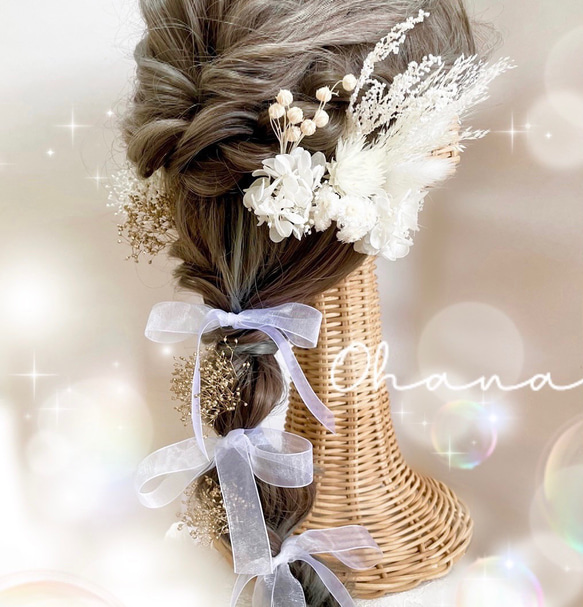 結婚式　❤︎ 髪飾り ❤︎ 成人式　振袖　袴　ウェディングヘア　ヘッドドレス　前撮り　ドレスヘア　白無垢　和装 1枚目の画像