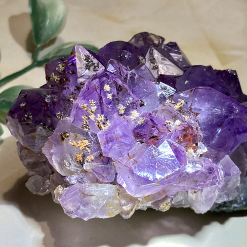 アメジストファントムクラスター 1.6Kg アメジストファントム六角柱[T573-4760]