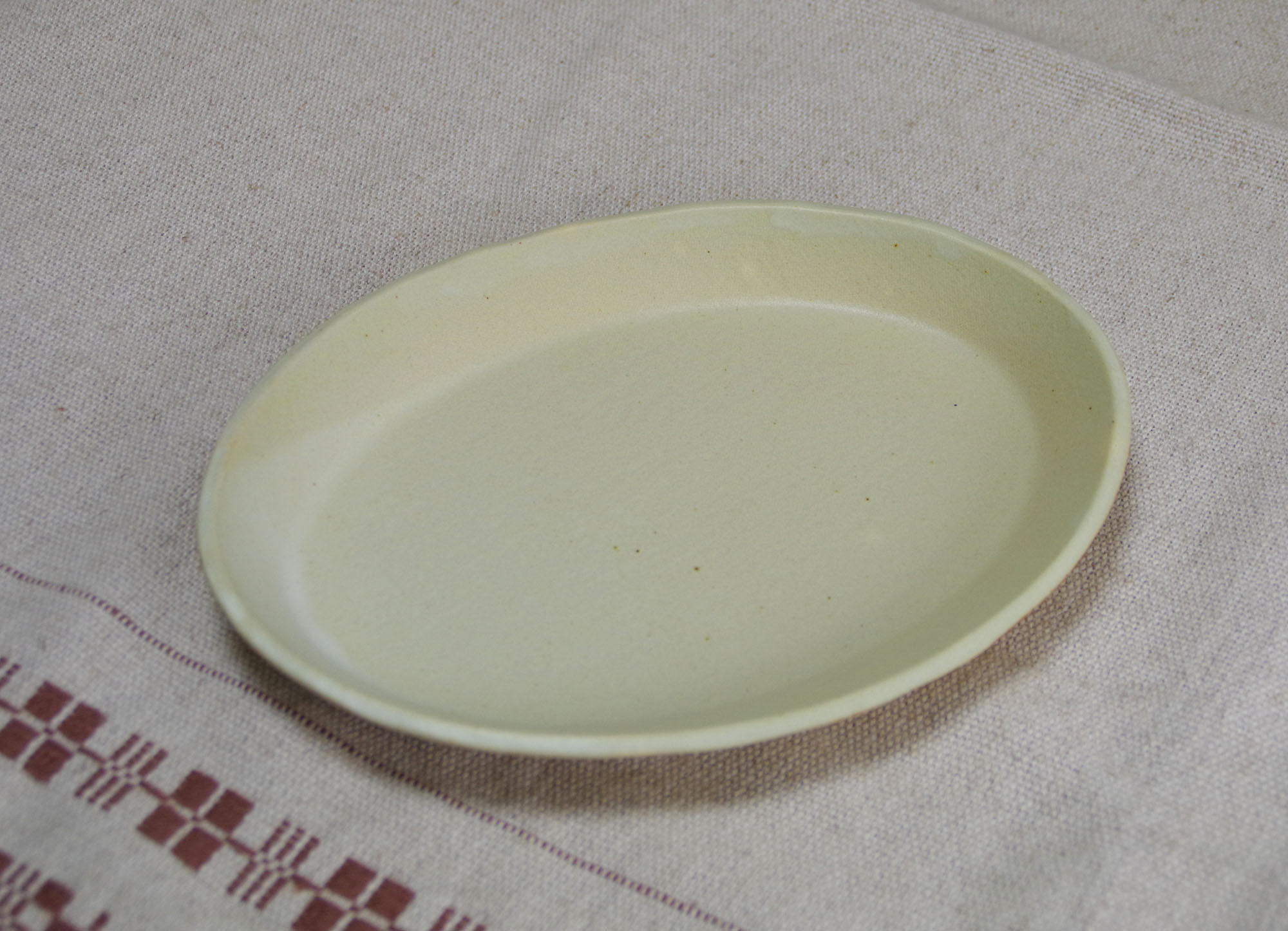 アナログスケール 大皿付き クリーム色