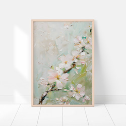 桜のペイントポスター / i1732 / サクラモチーフ　抽象画　インテリアポスター 6枚目の画像