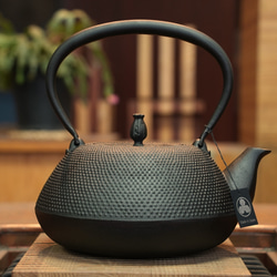 南部鉄器 鉄瓶 「みやび」 青 1L ポット・急須 南部鉄器工房 及