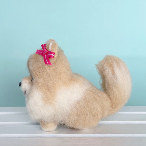 オーダーメイド】ポメラニアンの羊毛フェルト 犬 羊毛フェルト chai